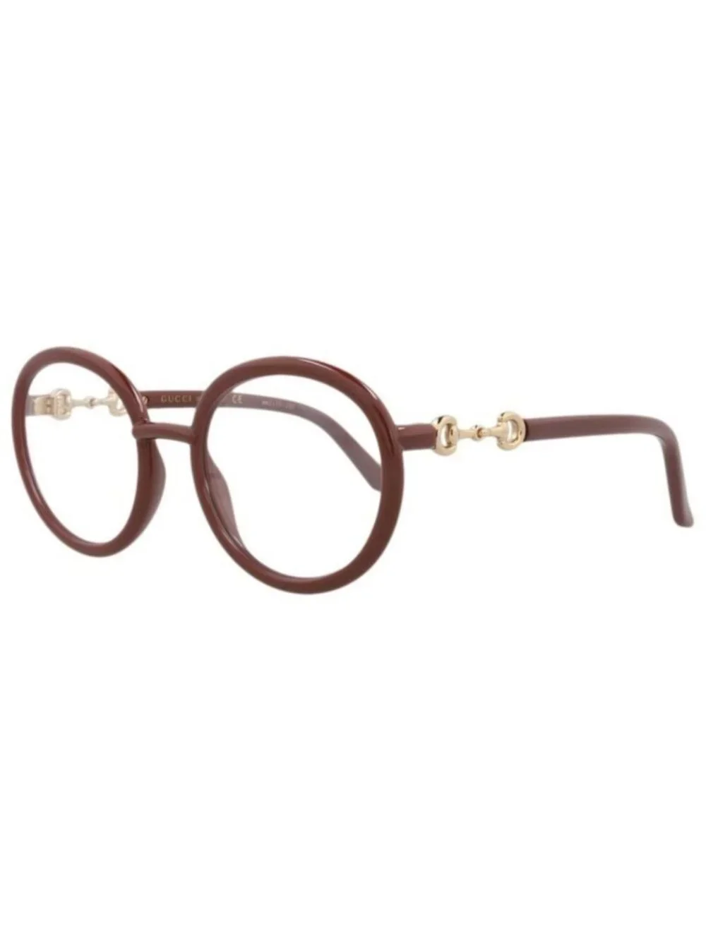 New Gucci Womens Round/Oval Brown Brown Transparent Fashion Designer Eyeglasses